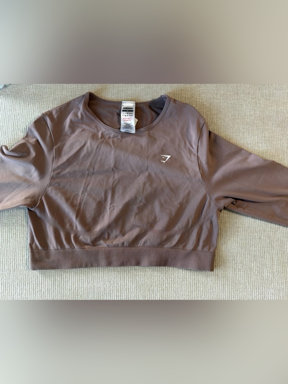 Gymshark Cropped Long Sleeve Top - Brown